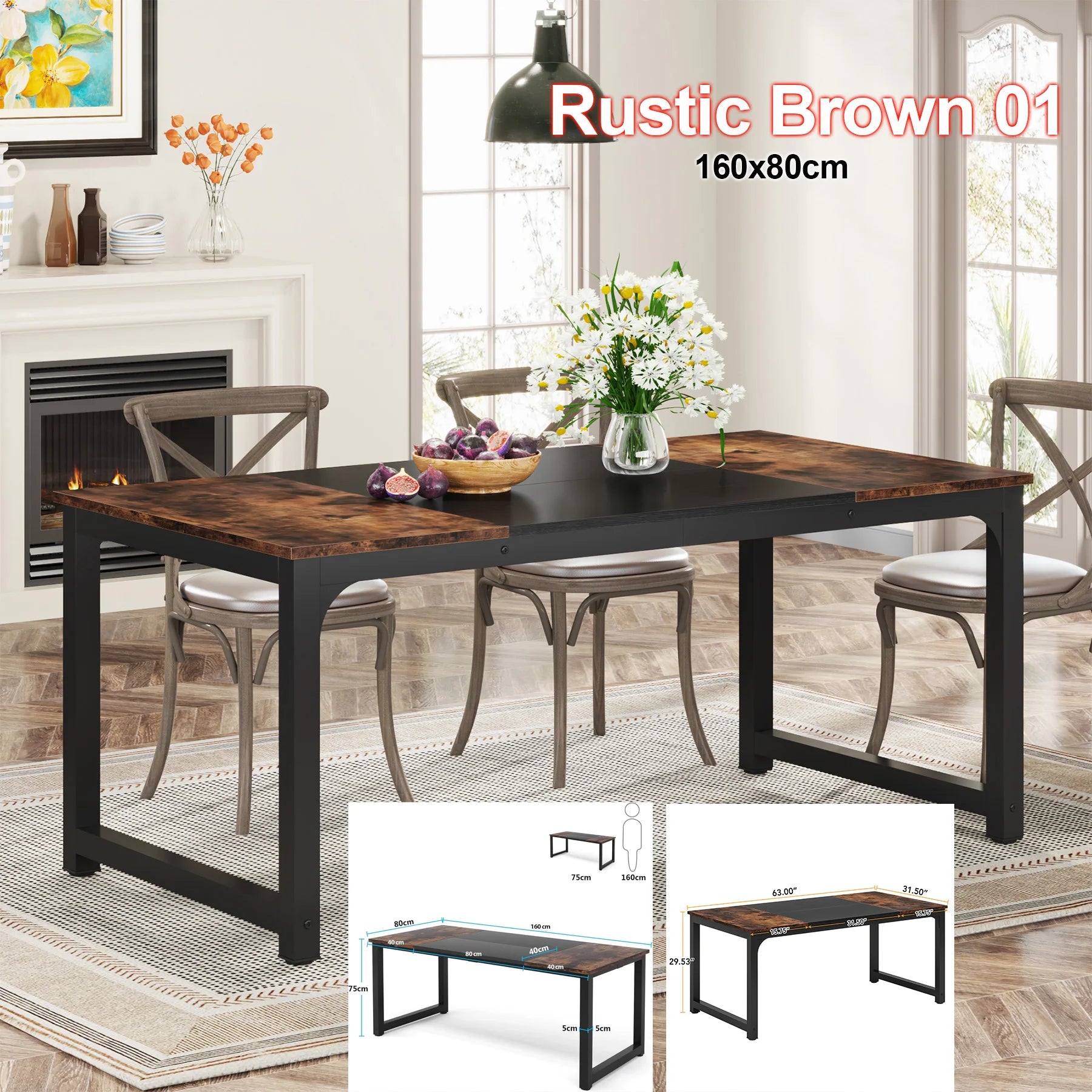 Tribesigns Rectangular Table for Dining Room