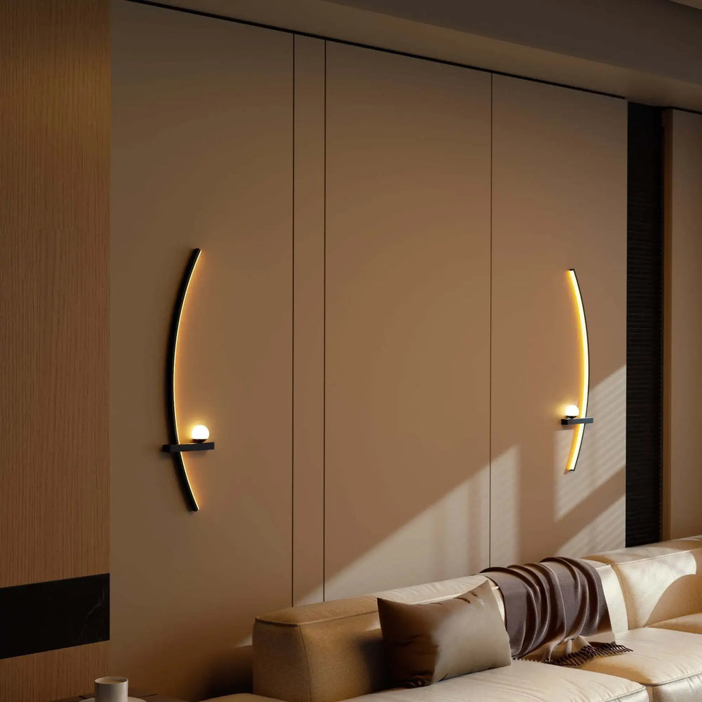 2pcs Modern Adjustable LED Wall Sconce, 31.5" Arched Metal Bedside Lamp, 3000K Warm Glow