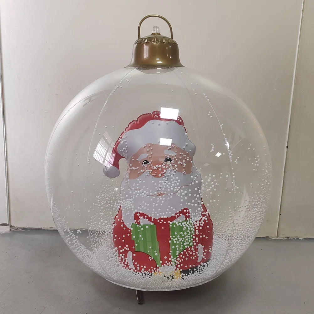 Christmas Giant Inflatable Ball Ornaments W/ LED Light