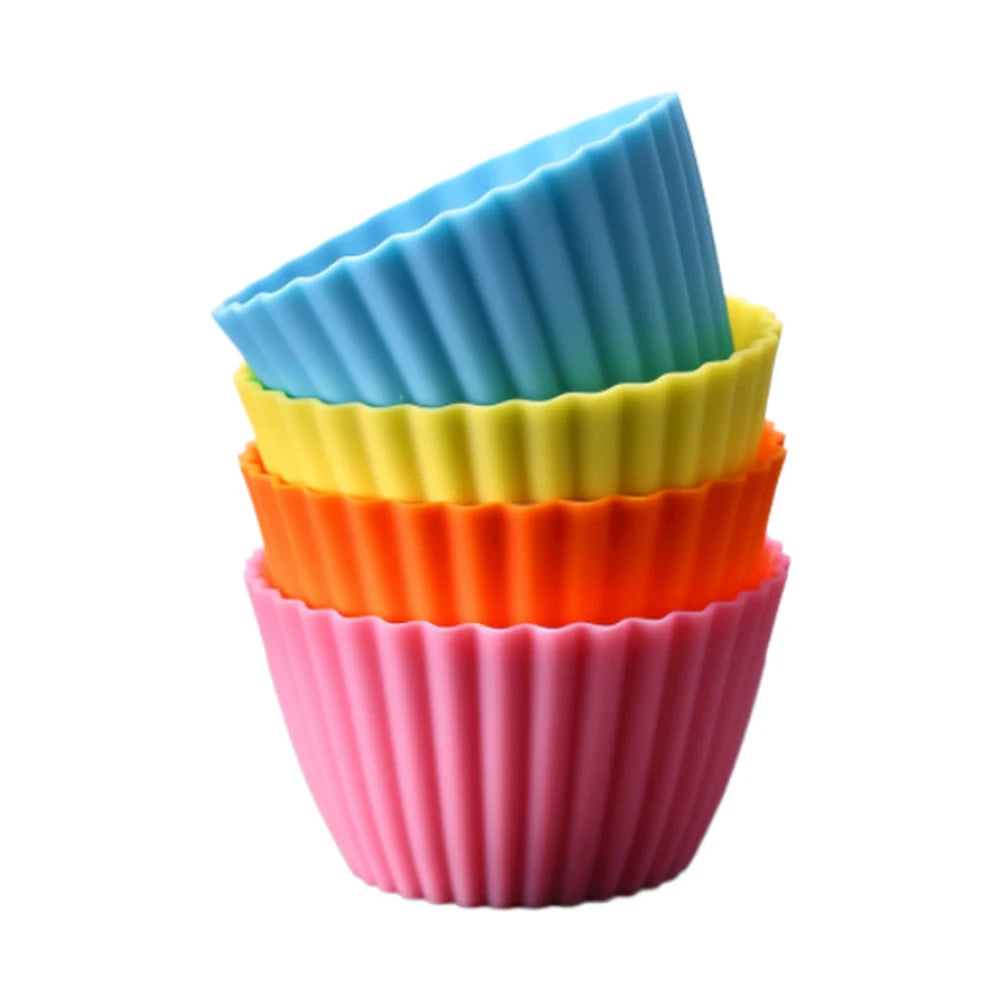 12 Pcs  Reusable Silicone Cupcake/Ramekin Liners