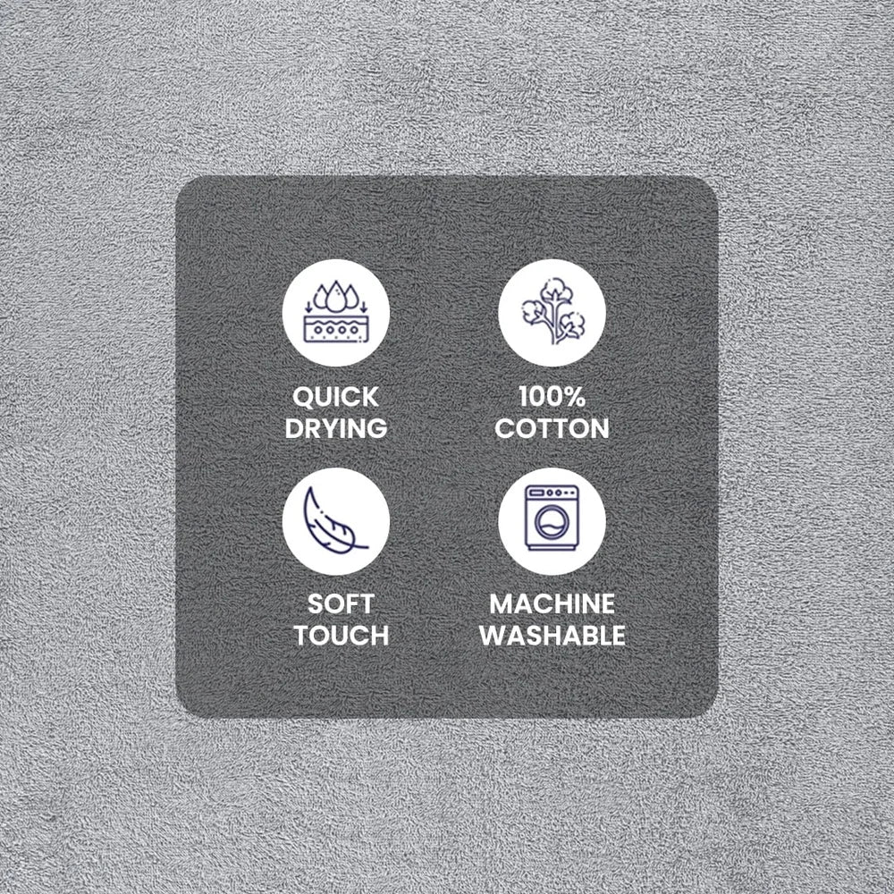 10 Piece Soft Absorbent Cotton Quick Dry Bath Towels