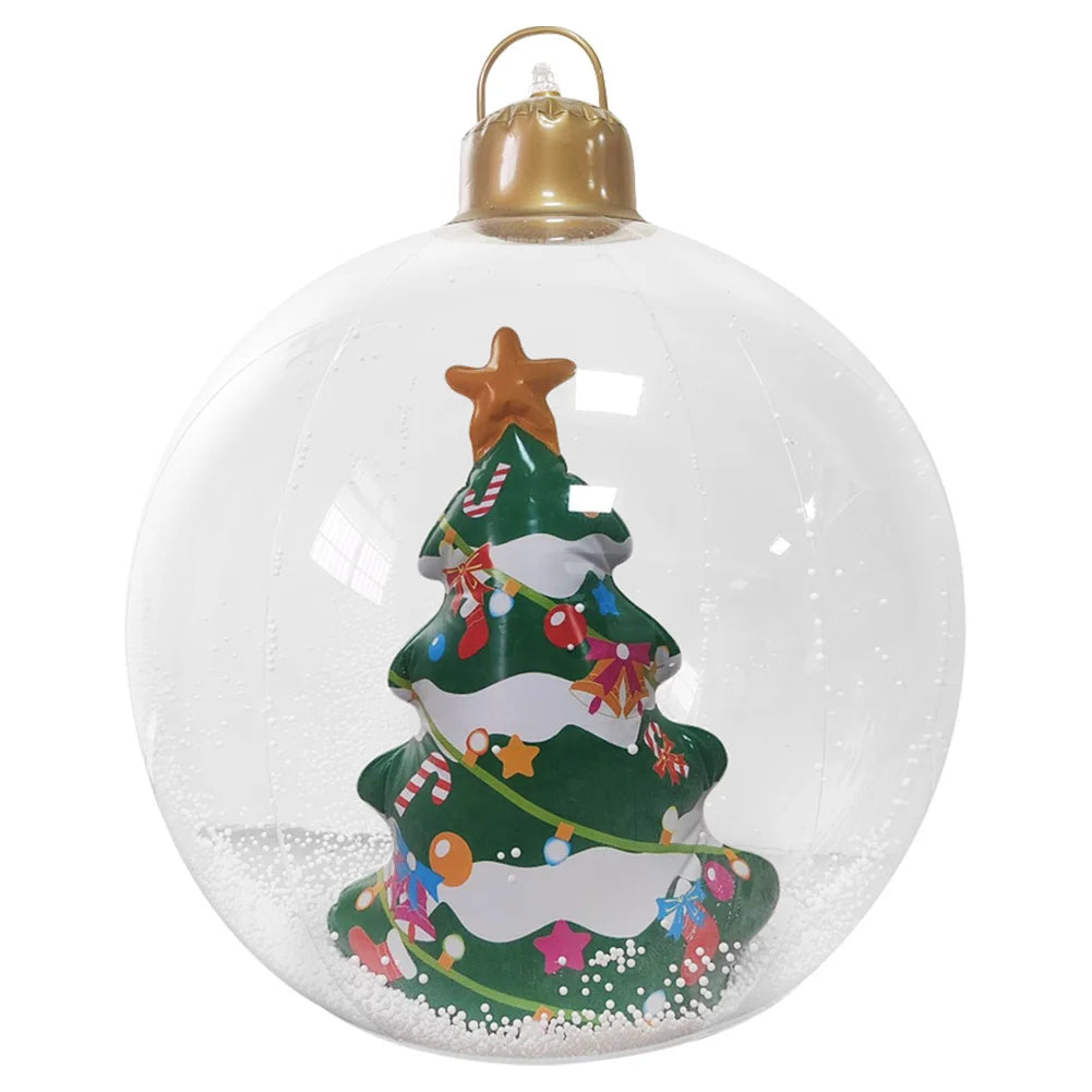 Christmas Giant Inflatable Ball Ornaments W/ LED Light