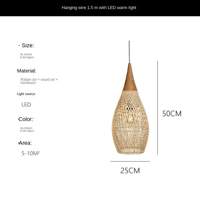 Vintage Pendant Light Fixtures: High Quality Rattan Lamps