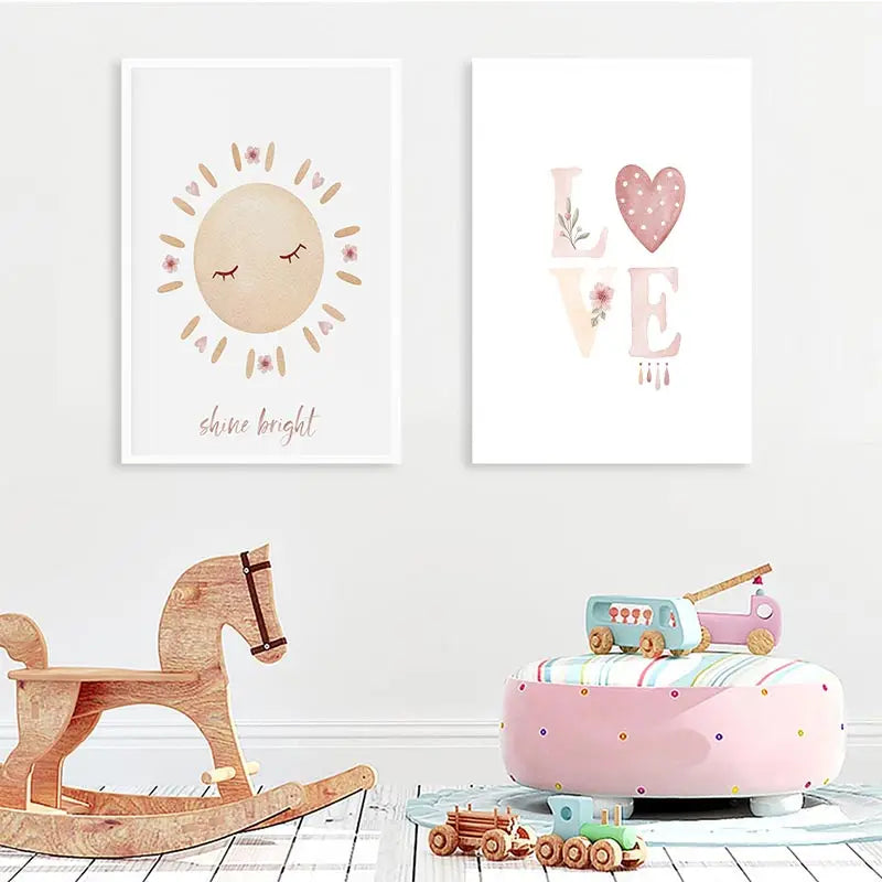 Bohemian Style Rainbow Series Canvas Painting