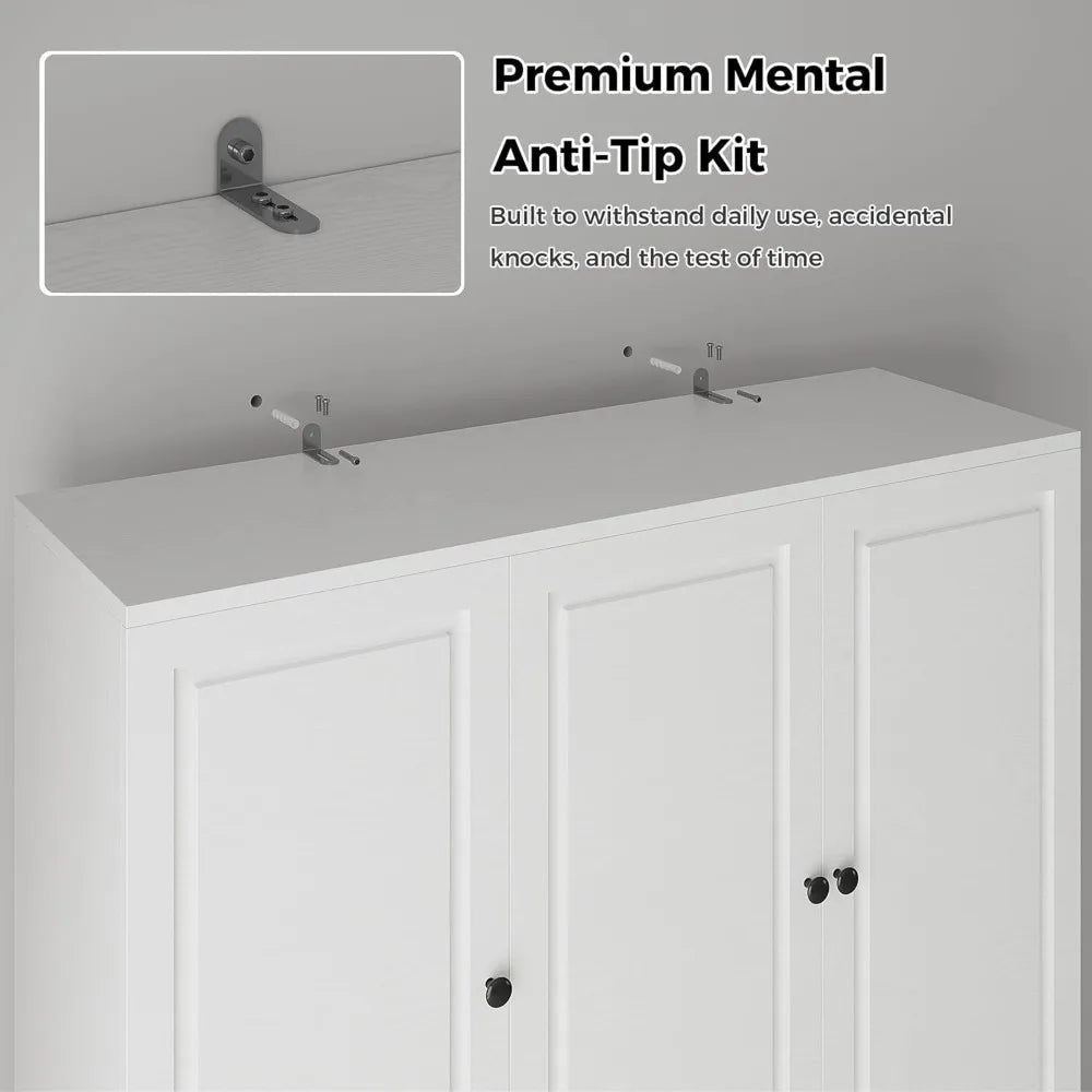 Kitchen Pantry Storage Cabinet 47.2" W x 69" H, 6 Doors