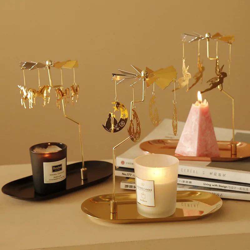 Rotating  European Windmill  Scented Candle Tray