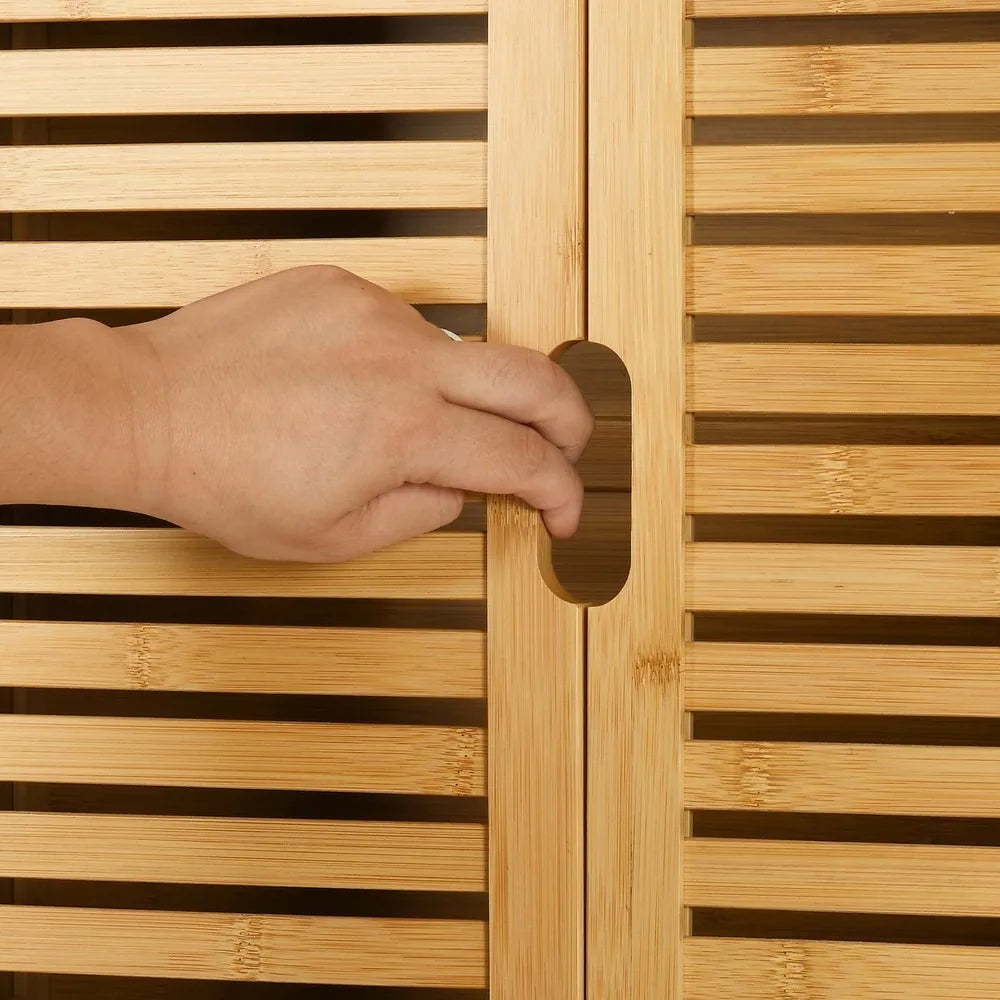 Bamboo Over The Toilet Bathroom  Storage Rack Space Saver 4 Tier Shelves