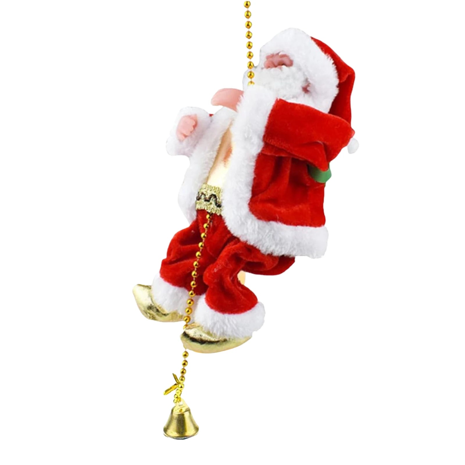 Animated Climbing Santa Claus on Rope with Music Christmas Ornament