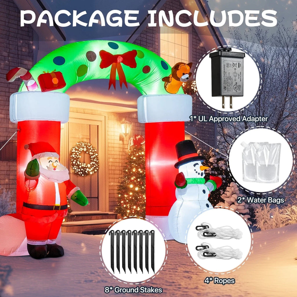 8.2FT Christmas Archway Inflatable Decoration  With LED Light