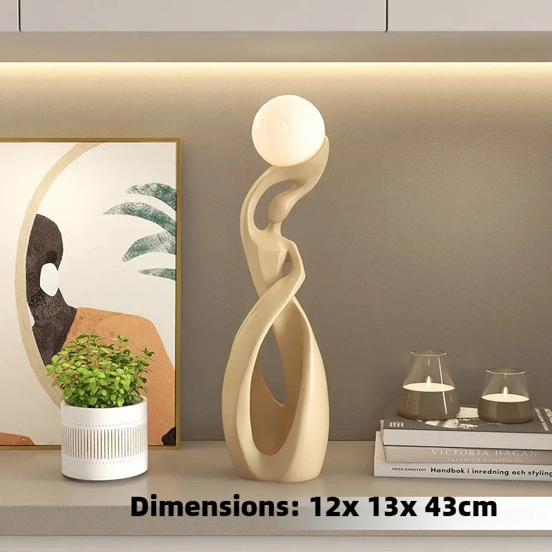 Luxury Art Light , Night Glow Resin Sculpture LED Floor Lamp