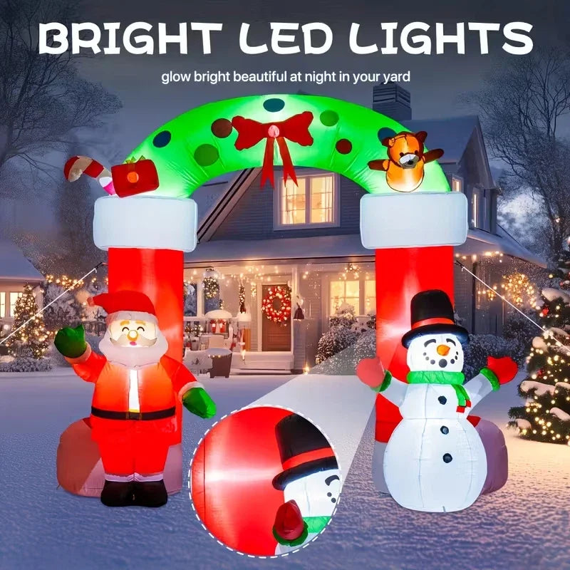 8.2FT Christmas Archway Inflatable Decoration  With LED Light