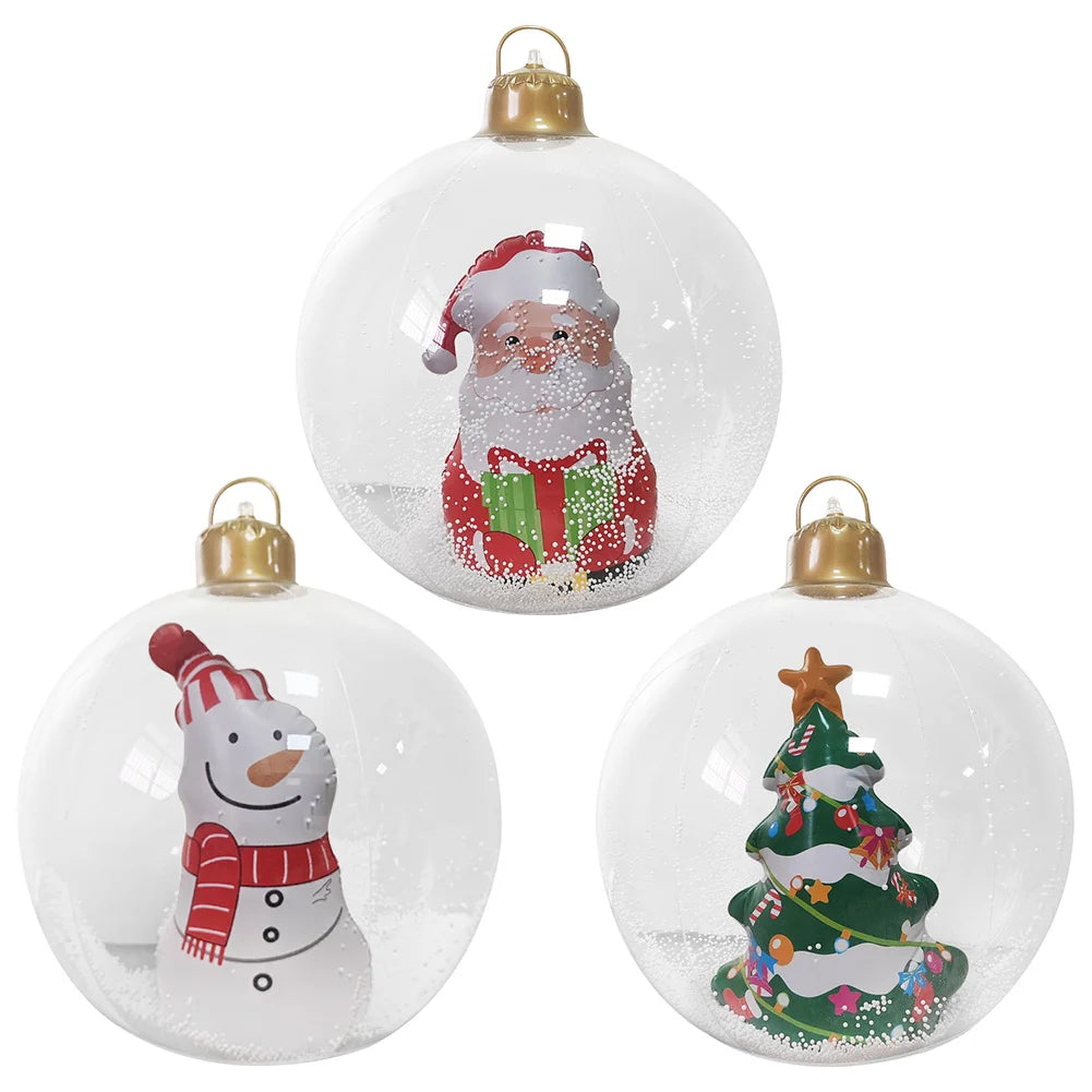 Christmas Giant Inflatable Ball Ornaments W/ LED Light