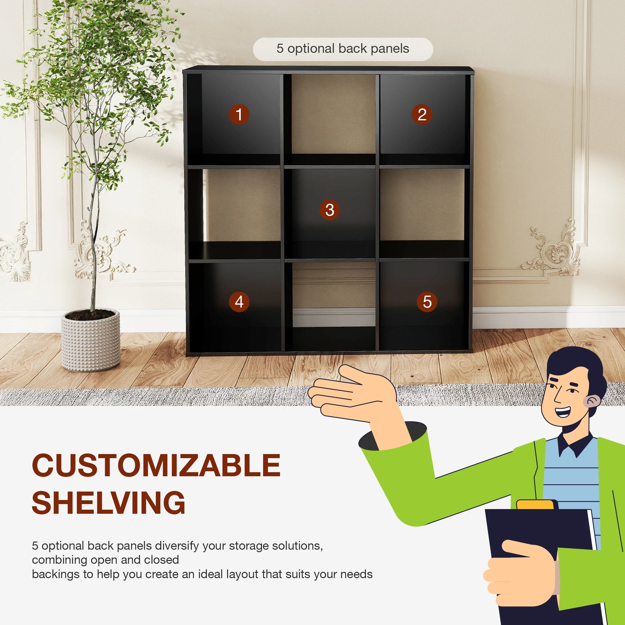 JHK 9 Cube Storage Organizer