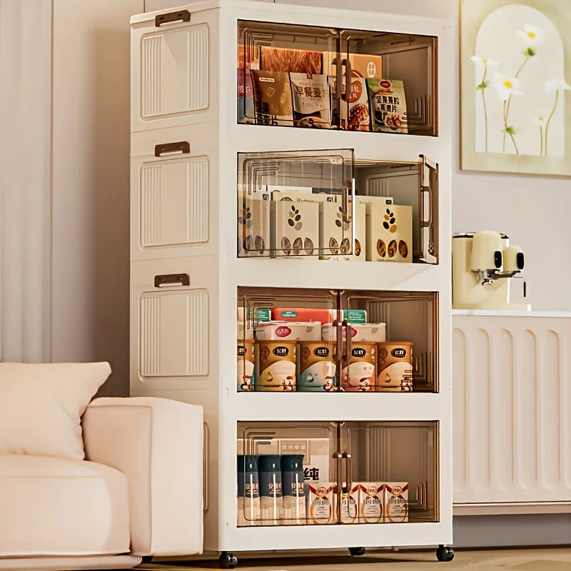 3/4-Tier Foldable Storage Cabinet