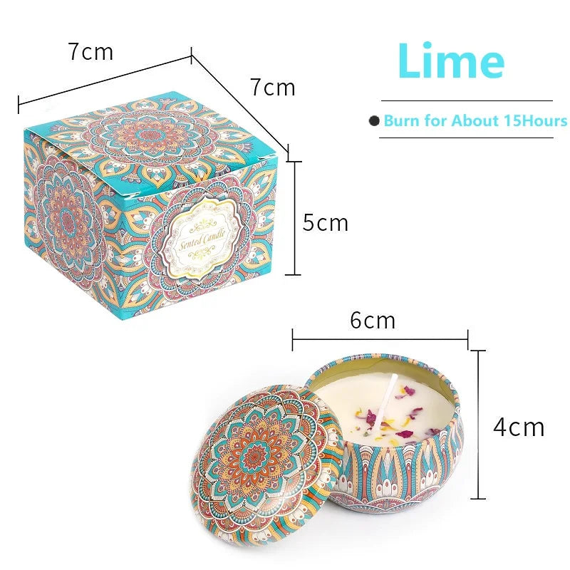 1/4PCS Vintage Soy Scented Candle Jars