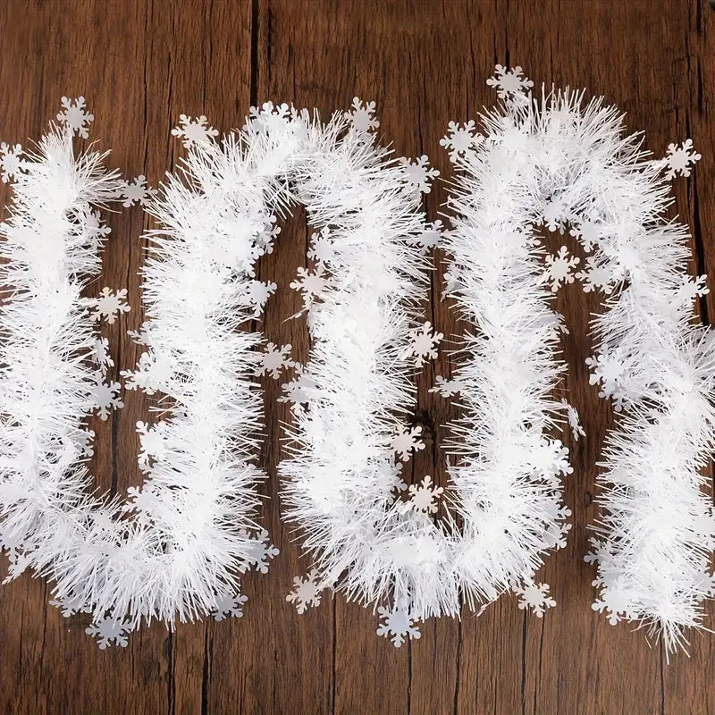 2M Christmas Snowflake Tinsel Garland
