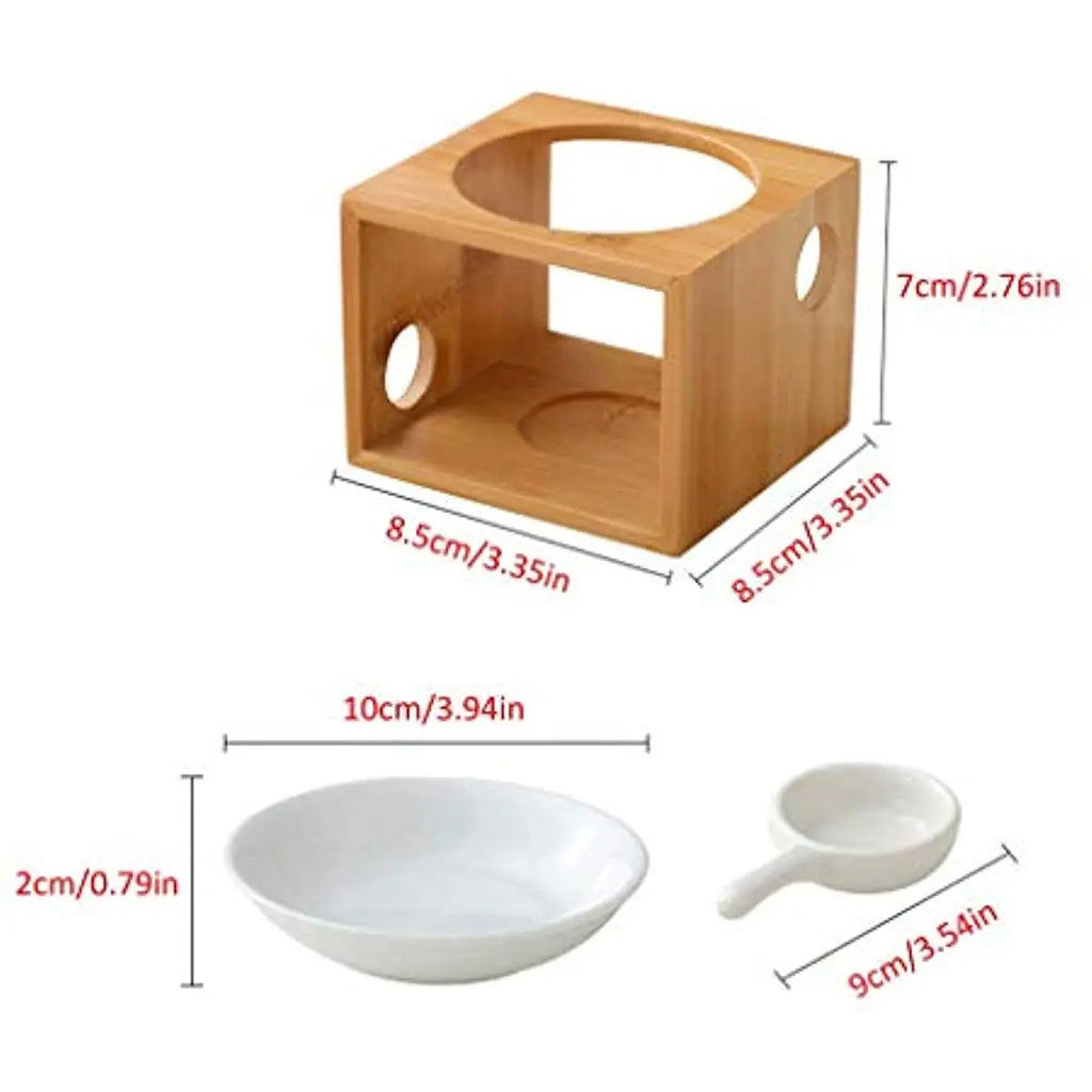 1pc Tealight Bamboo Essential Oil  Diffuser