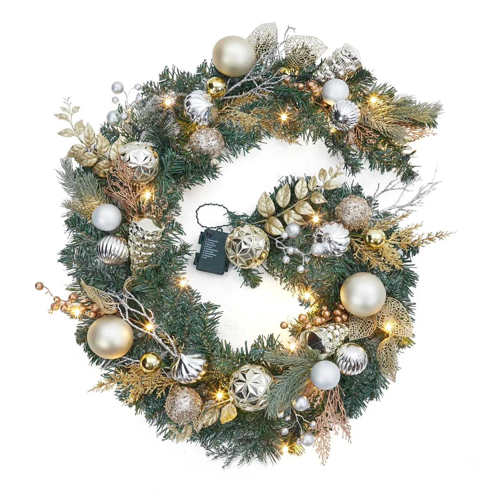 6 Feet Battery Operated Christmas Garland with Lights for Mantle