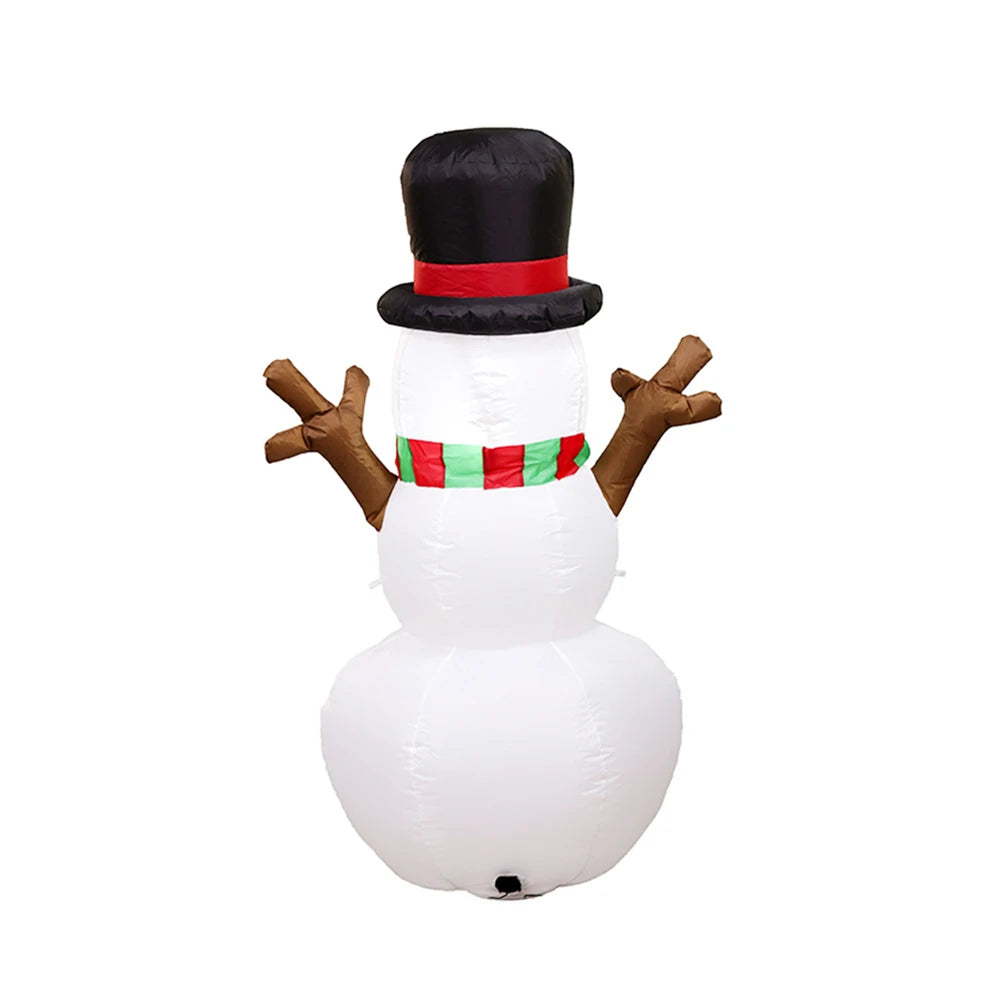 Inflatable Illuminated Snowman with LED Light Christmas Snowman Decor