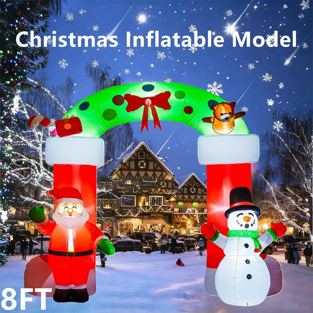 8.2FT Christmas Archway Inflatable Decoration  With LED Light