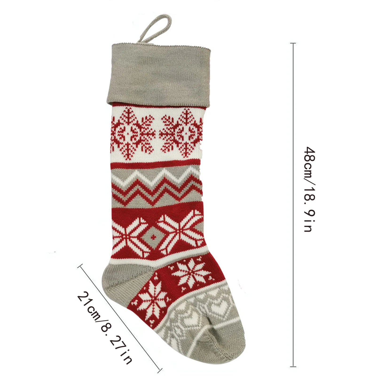 Christmas Decorations Wool Socks Red And Gray Elk Knitted Socks/ Children's Gift Bags