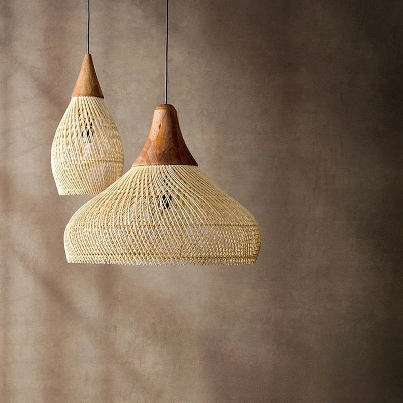Vintage Pendant Light Fixtures: High Quality Rattan Lamps