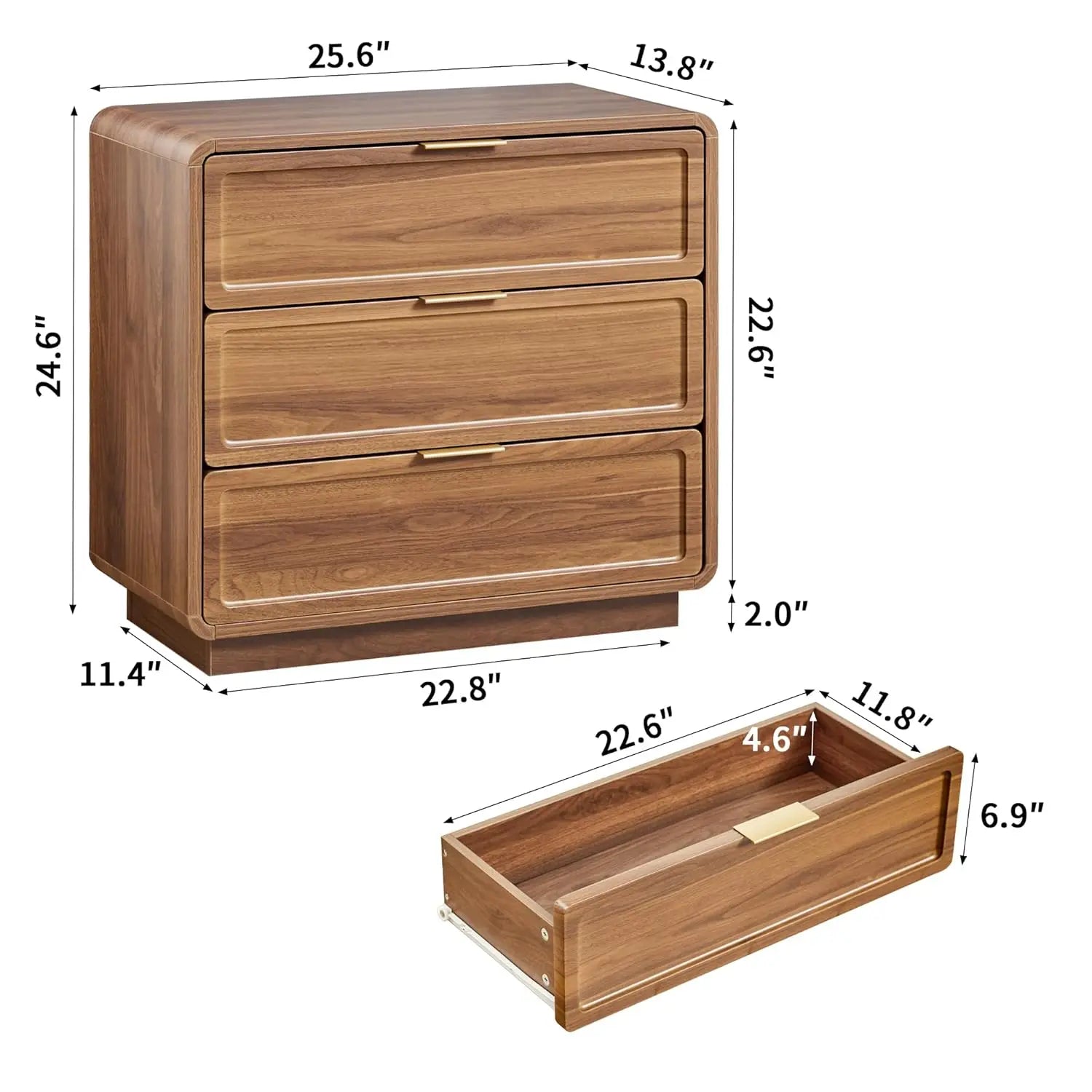 Modern Nightstand Set of 2