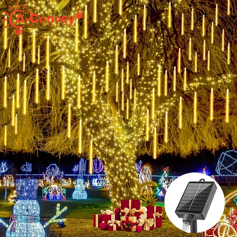 Solar Meteor Star Outdoor Fairy String Lights