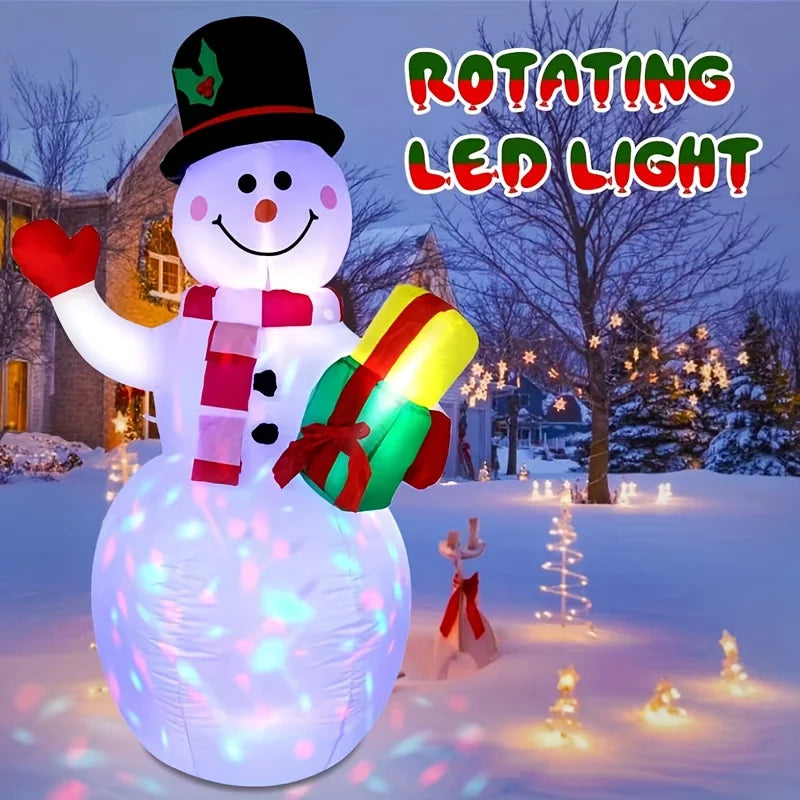 5FT Christmas Inflatable Snowman Built-in LED Light