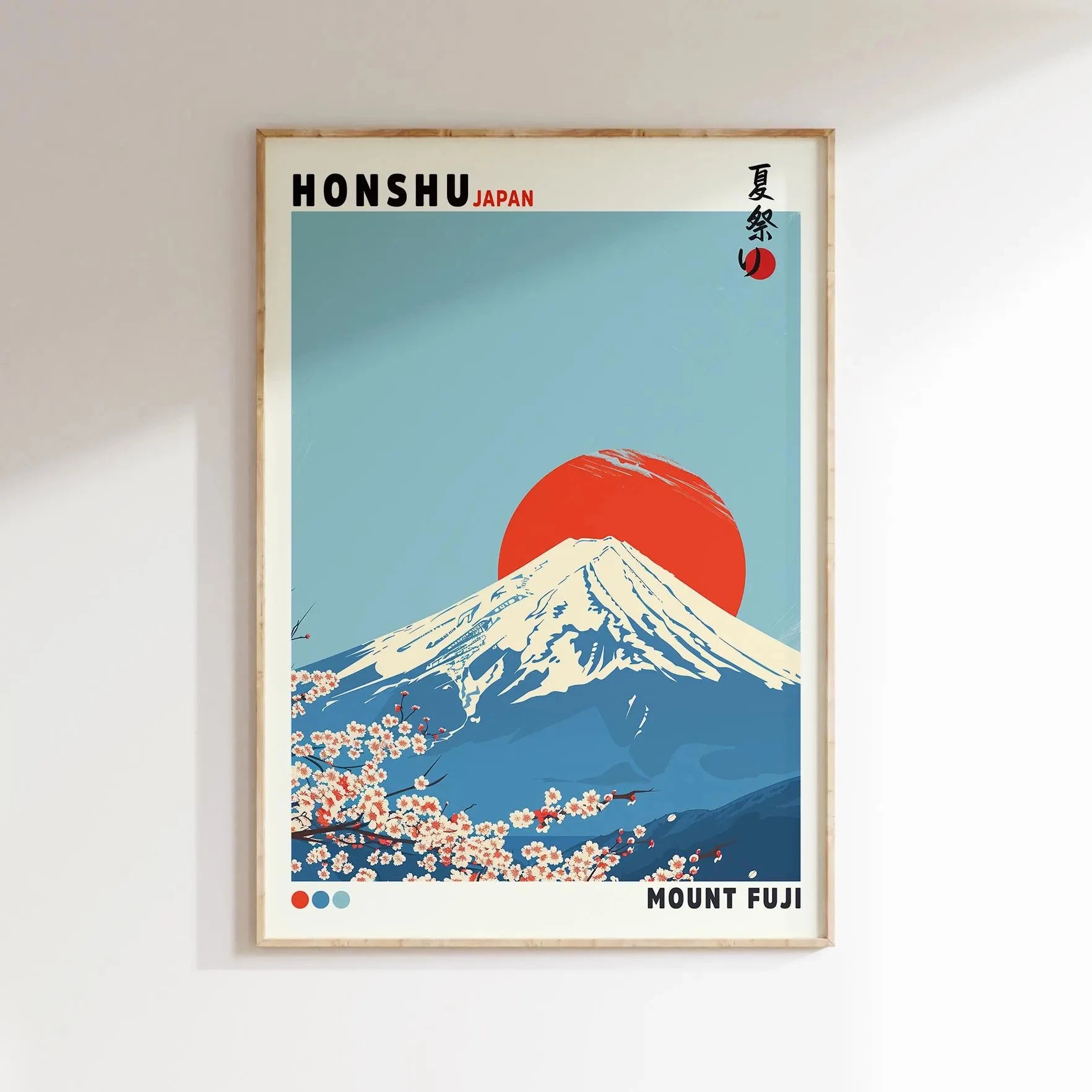 Japanese Wall Art Mount Fuji Sunrise Hokusai Giant Wave Canvas Print