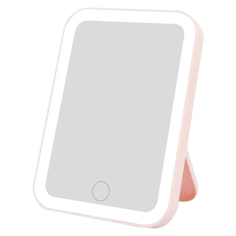 LED Smart Student Dormitory Desktop Makeup Mirror With Light