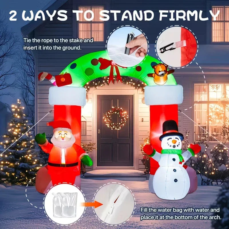 8.2FT Christmas Archway Inflatable Decoration  With LED Light