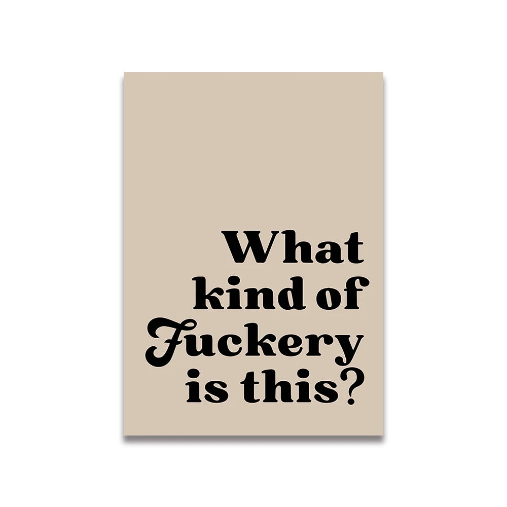 Simplicity Vintage Pink Cartoon Print Canvas Wall Art