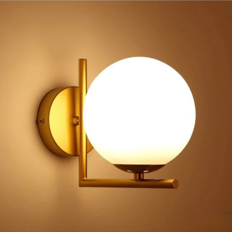 Nordic Glass and Gold Floor Lamp Ball Light